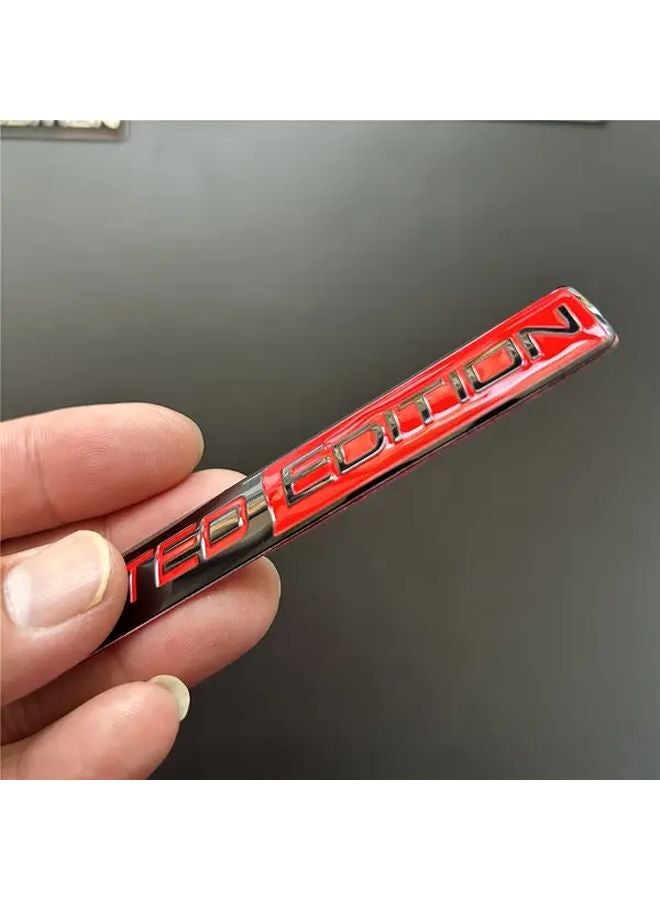 Red 2pcs Car Emblems Aluminum Tail Light Stickers For Racing Sports Trucks Motorcycles - Image 3